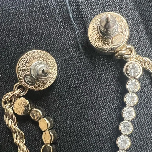 RARE CHANEL DOUBLE DANGLE EARRINGS - Picture 8 of 17